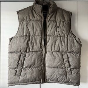 U.S. Polo Assn. Men's Charcoal Puffer Vest